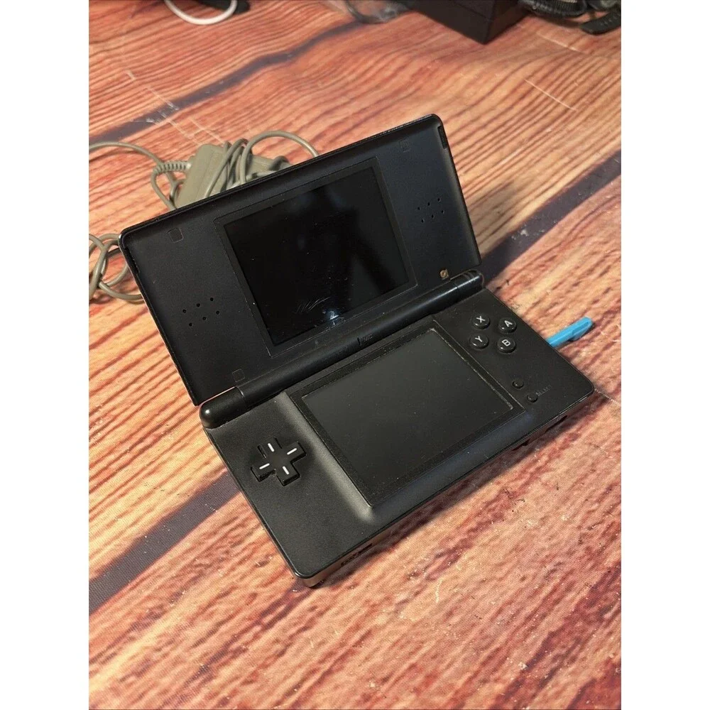 Nintendo DS Lite Handheld Console Cobalt/Black USG-001 w/ Charger & Stylus